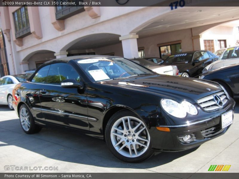 Black / Black 2009 Mercedes-Benz CLK 350 Cabriolet