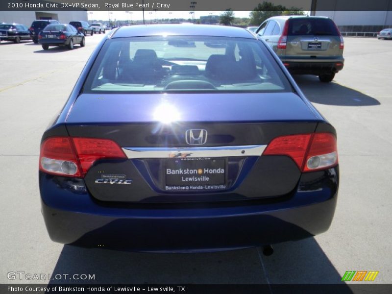 Royal Blue Pearl / Gray 2010 Honda Civic DX-VP Sedan