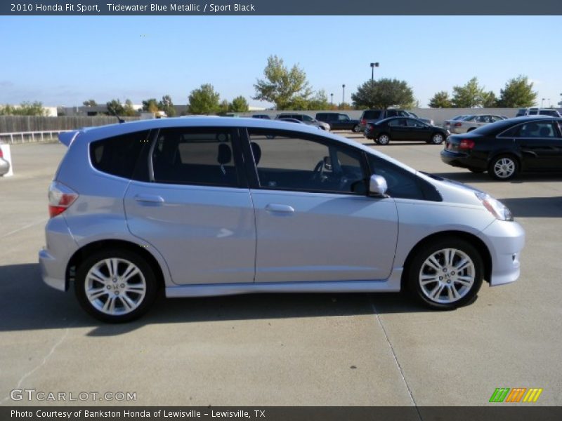 Tidewater Blue Metallic / Sport Black 2010 Honda Fit Sport