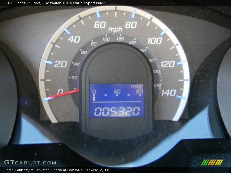 Tidewater Blue Metallic / Sport Black 2010 Honda Fit Sport