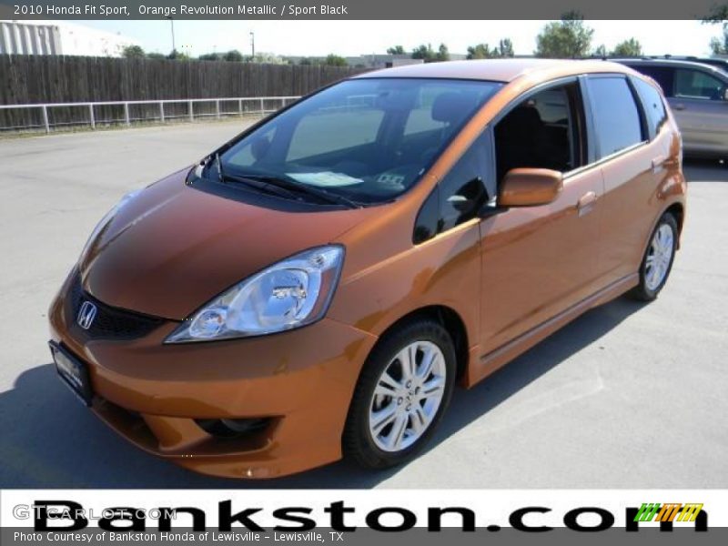 Orange Revolution Metallic / Sport Black 2010 Honda Fit Sport