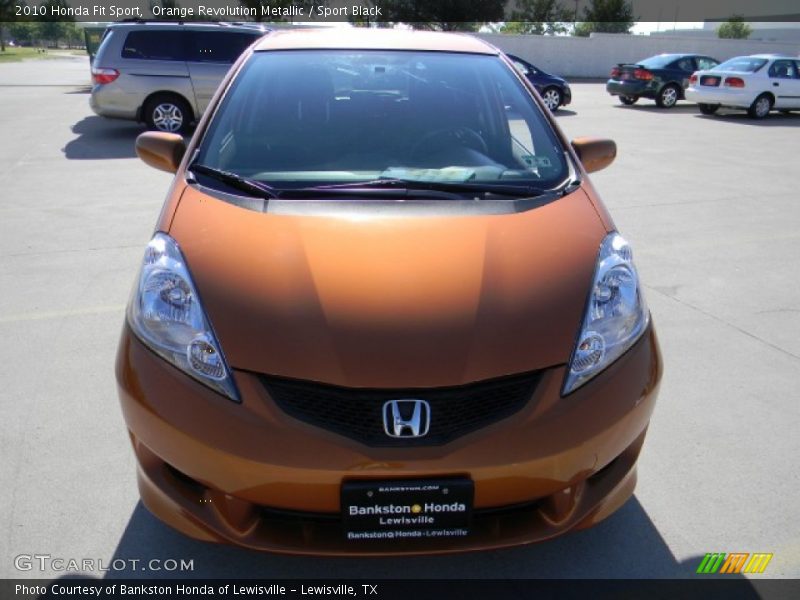 Orange Revolution Metallic / Sport Black 2010 Honda Fit Sport