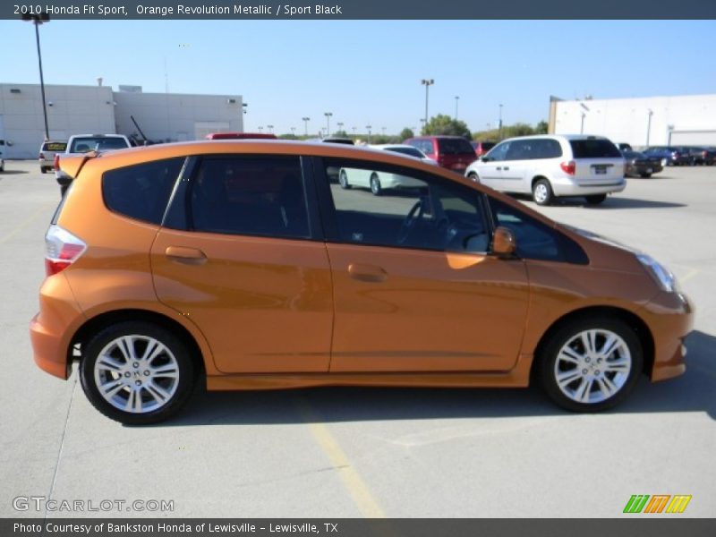 Orange Revolution Metallic / Sport Black 2010 Honda Fit Sport