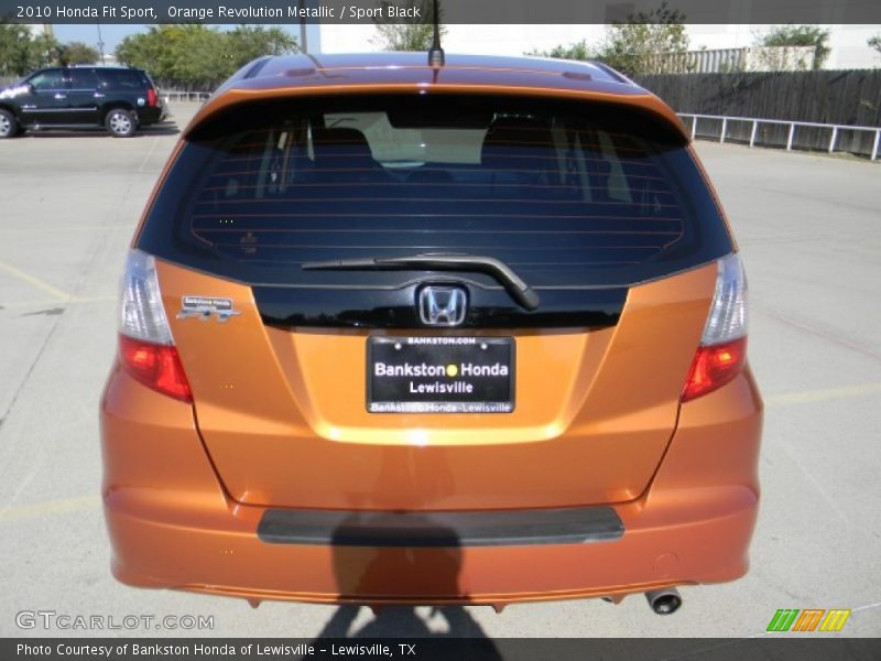 Orange Revolution Metallic / Sport Black 2010 Honda Fit Sport