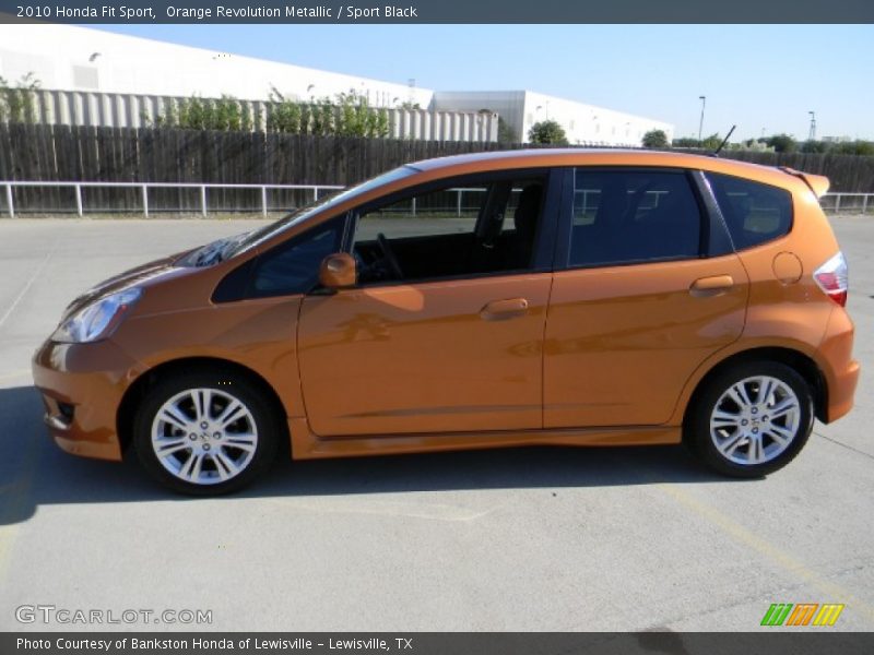 Orange Revolution Metallic / Sport Black 2010 Honda Fit Sport