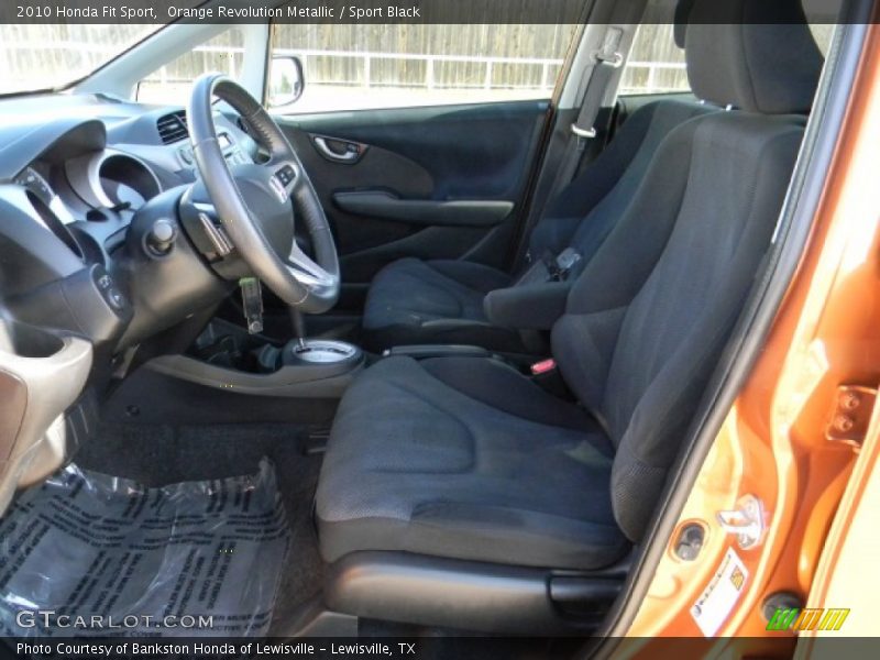 Orange Revolution Metallic / Sport Black 2010 Honda Fit Sport