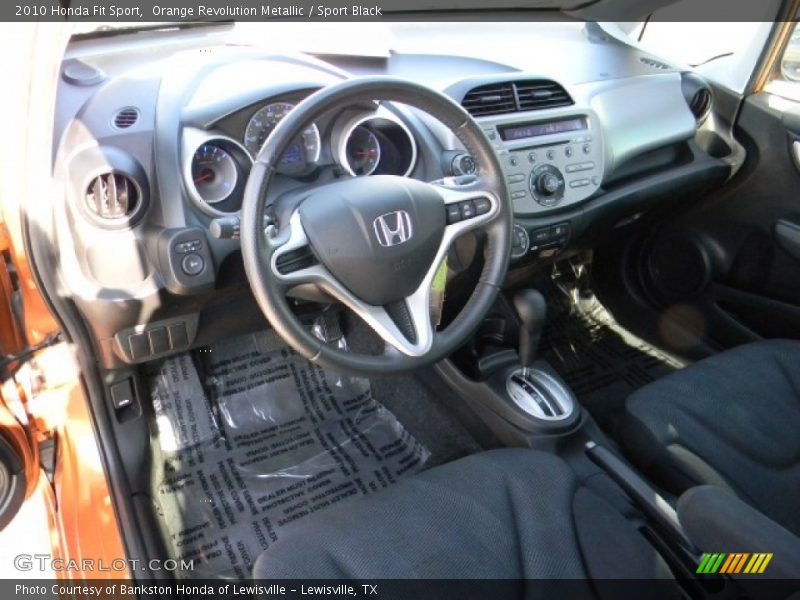 Orange Revolution Metallic / Sport Black 2010 Honda Fit Sport