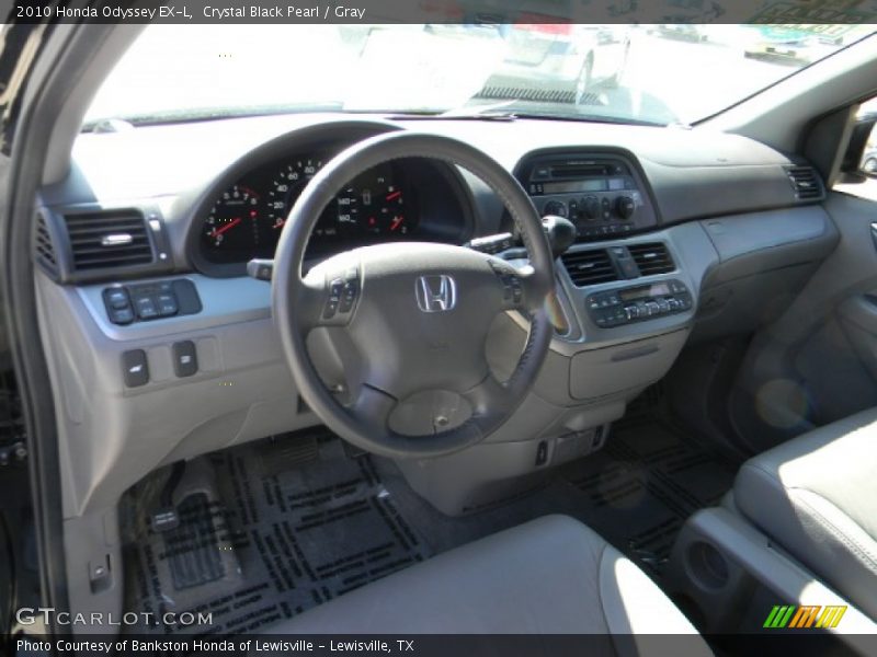 Crystal Black Pearl / Gray 2010 Honda Odyssey EX-L