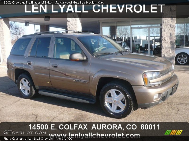 Sandalwood Metallic / Medium Oak 2002 Chevrolet TrailBlazer LTZ 4x4