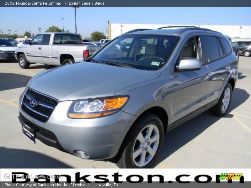 Platinum Sage / Beige 2009 Hyundai Santa Fe Limited
