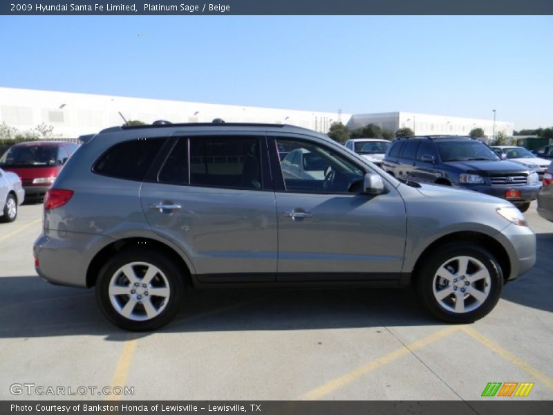 Platinum Sage / Beige 2009 Hyundai Santa Fe Limited