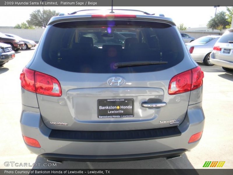 Platinum Sage / Beige 2009 Hyundai Santa Fe Limited
