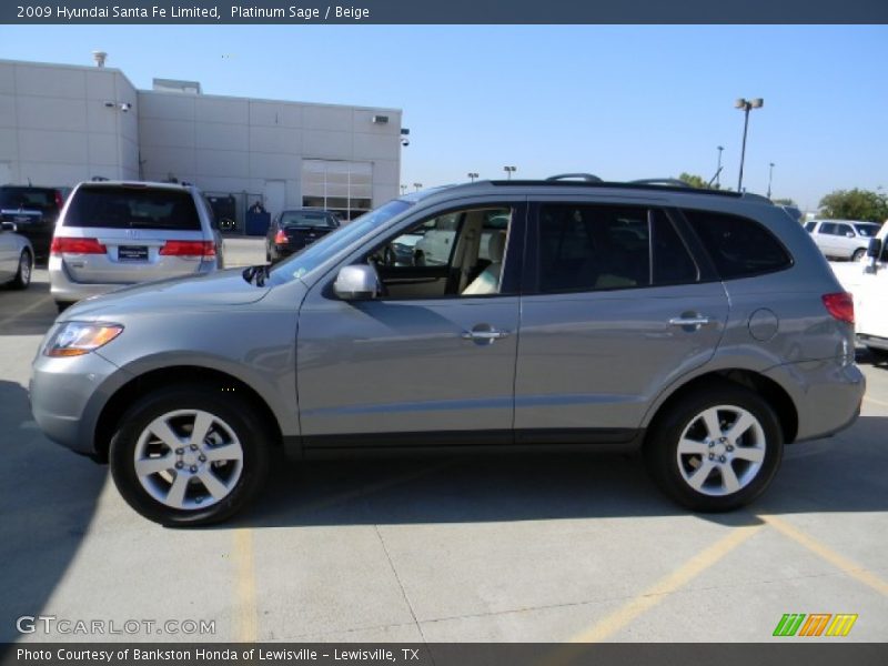 Platinum Sage / Beige 2009 Hyundai Santa Fe Limited