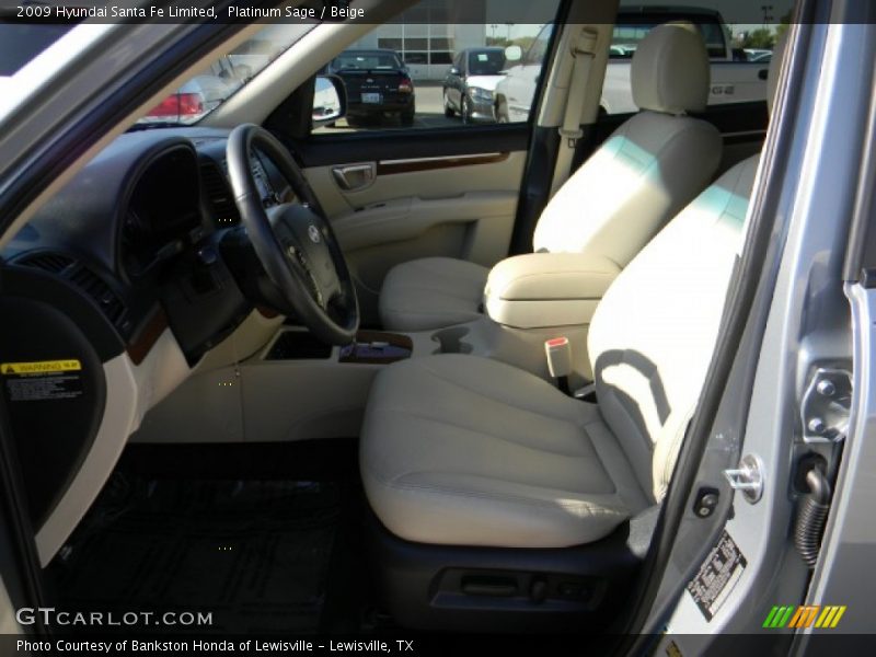 Platinum Sage / Beige 2009 Hyundai Santa Fe Limited
