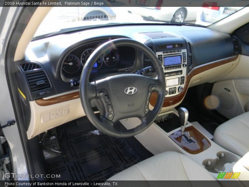 Platinum Sage / Beige 2009 Hyundai Santa Fe Limited