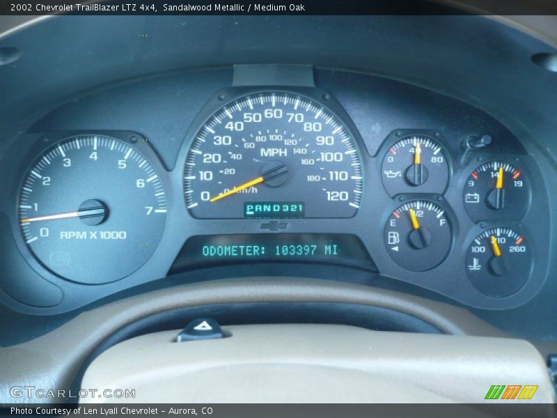 Sandalwood Metallic / Medium Oak 2002 Chevrolet TrailBlazer LTZ 4x4