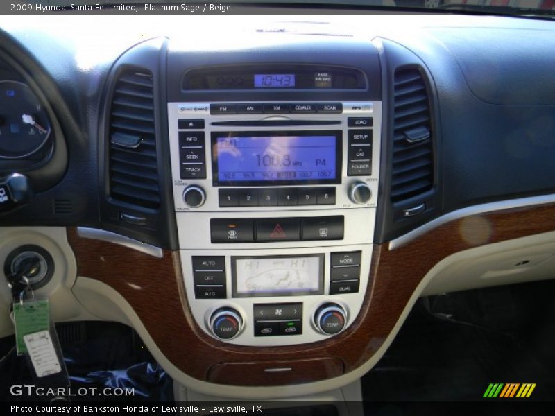 Platinum Sage / Beige 2009 Hyundai Santa Fe Limited