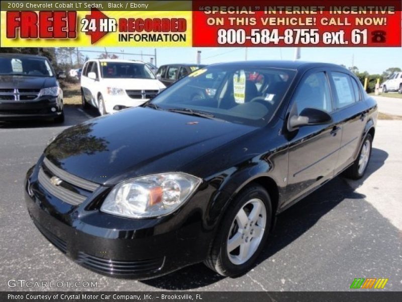 Black / Ebony 2009 Chevrolet Cobalt LT Sedan