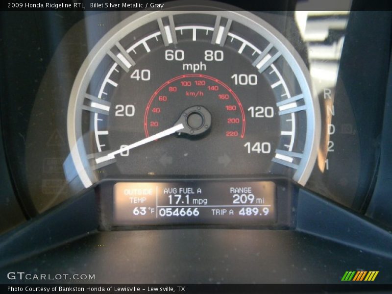 Billet Silver Metallic / Gray 2009 Honda Ridgeline RTL