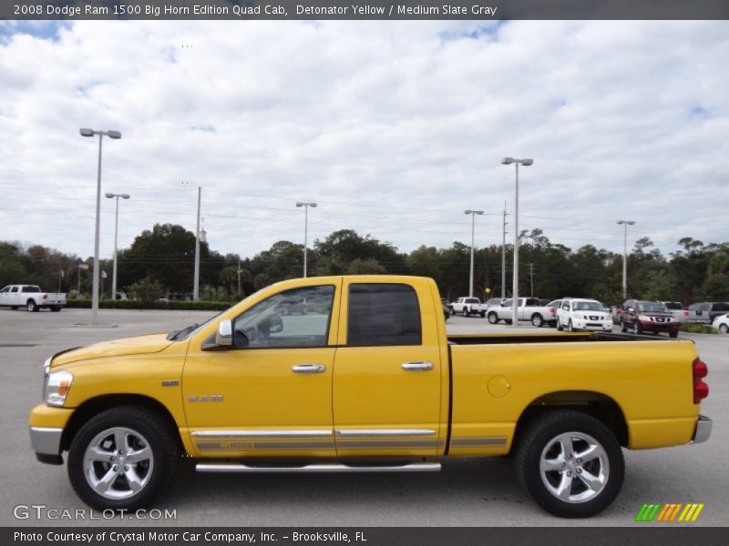 Detonator Yellow / Medium Slate Gray 2008 Dodge Ram 1500 Big Horn Edition Quad Cab