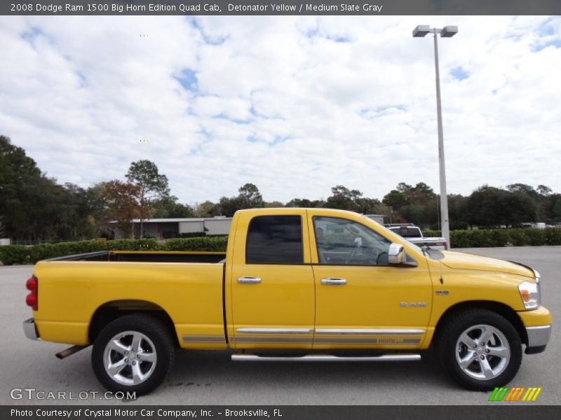 Detonator Yellow / Medium Slate Gray 2008 Dodge Ram 1500 Big Horn Edition Quad Cab