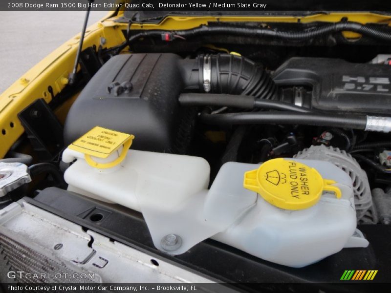 Detonator Yellow / Medium Slate Gray 2008 Dodge Ram 1500 Big Horn Edition Quad Cab