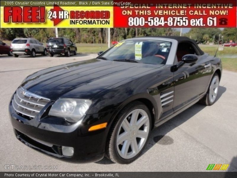 Black / Dark Slate Grey/Cedar 2005 Chrysler Crossfire Limited Roadster