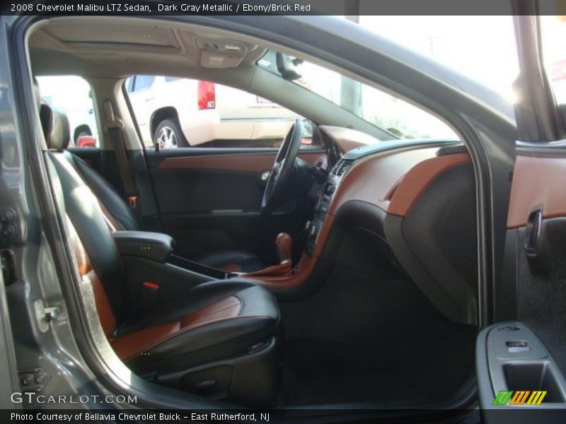 Dark Gray Metallic / Ebony/Brick Red 2008 Chevrolet Malibu LTZ Sedan