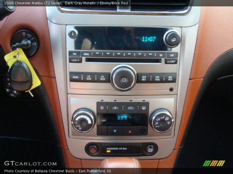 Dark Gray Metallic / Ebony/Brick Red 2008 Chevrolet Malibu LTZ Sedan