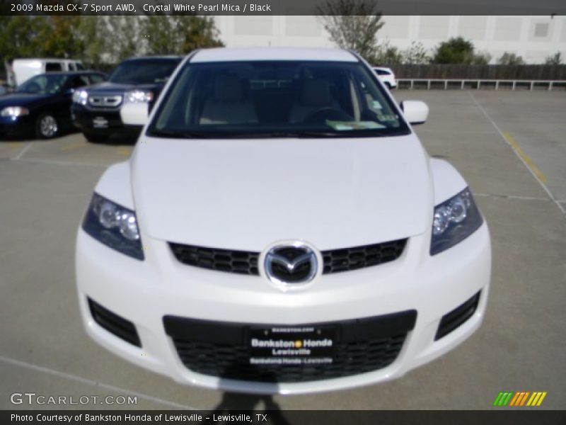 Crystal White Pearl Mica / Black 2009 Mazda CX-7 Sport AWD