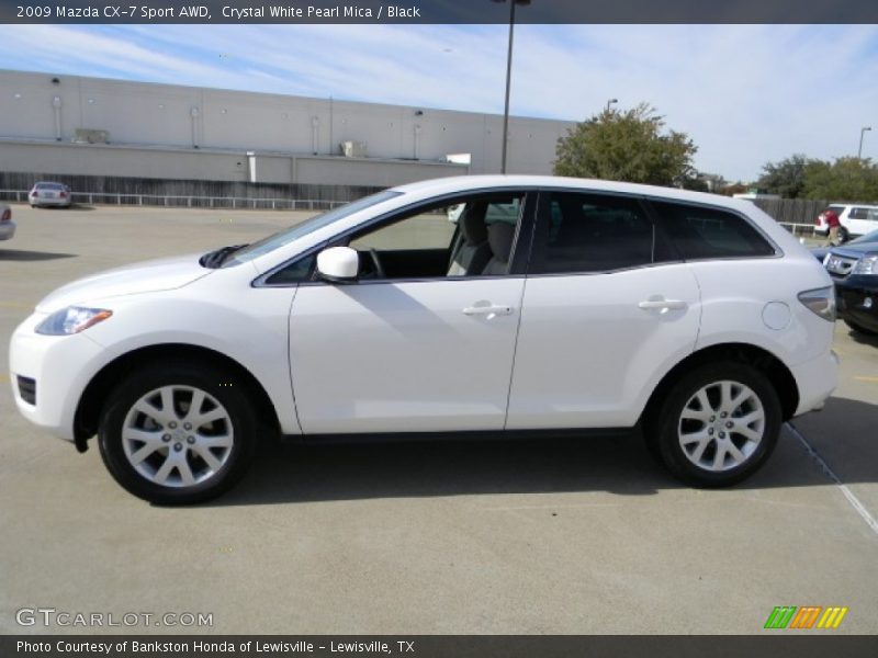 Crystal White Pearl Mica / Black 2009 Mazda CX-7 Sport AWD