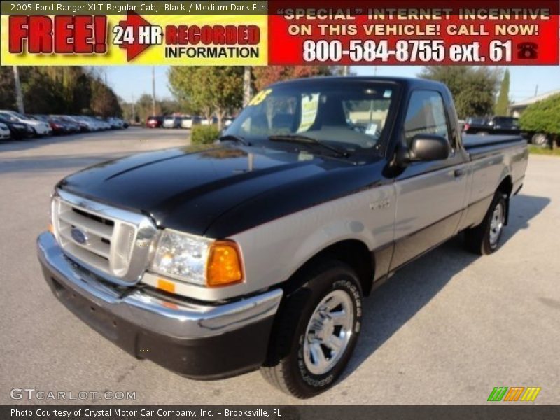 Black / Medium Dark Flint 2005 Ford Ranger XLT Regular Cab