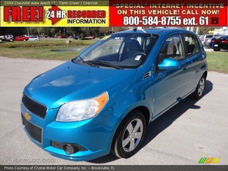 Tahiti Green / Charcoal 2009 Chevrolet Aveo Aveo5 LT