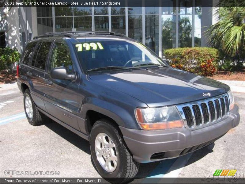 Steel Blue Pearl / Sandstone 2001 Jeep Grand Cherokee Laredo
