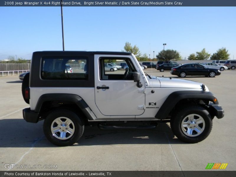 Bright Silver Metallic / Dark Slate Gray/Medium Slate Gray 2008 Jeep Wrangler X 4x4 Right Hand Drive