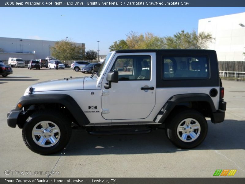  2008 Wrangler X 4x4 Right Hand Drive Bright Silver Metallic