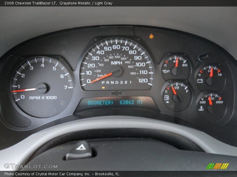 Graystone Metallic / Light Gray 2008 Chevrolet TrailBlazer LT
