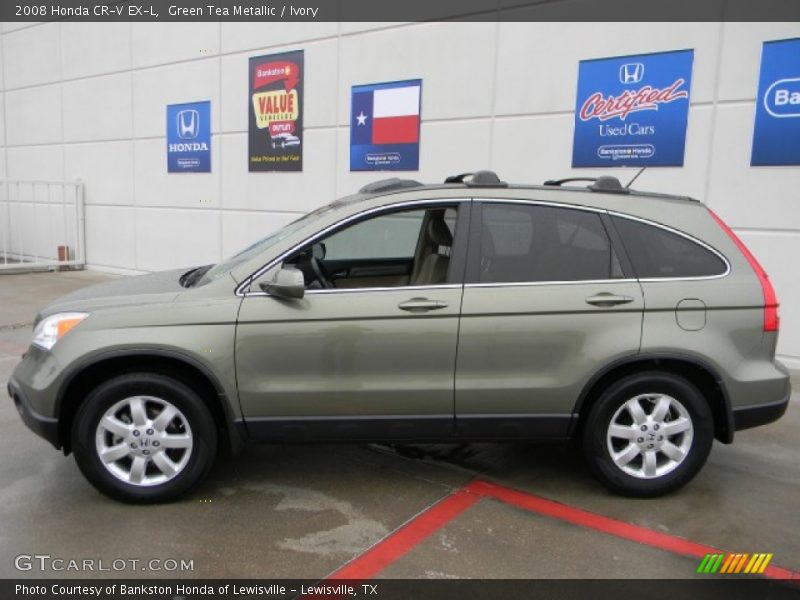 Green Tea Metallic / Ivory 2008 Honda CR-V EX-L