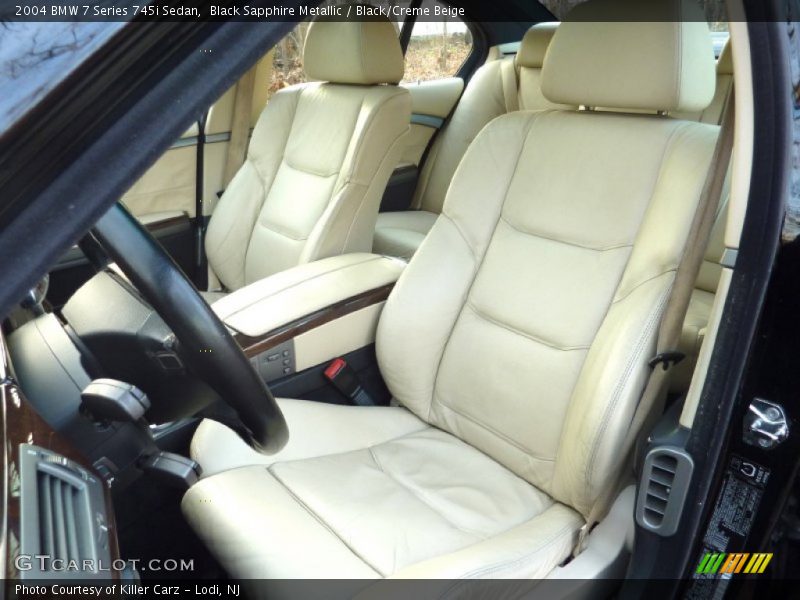  2004 7 Series 745i Sedan Black/Creme Beige Interior