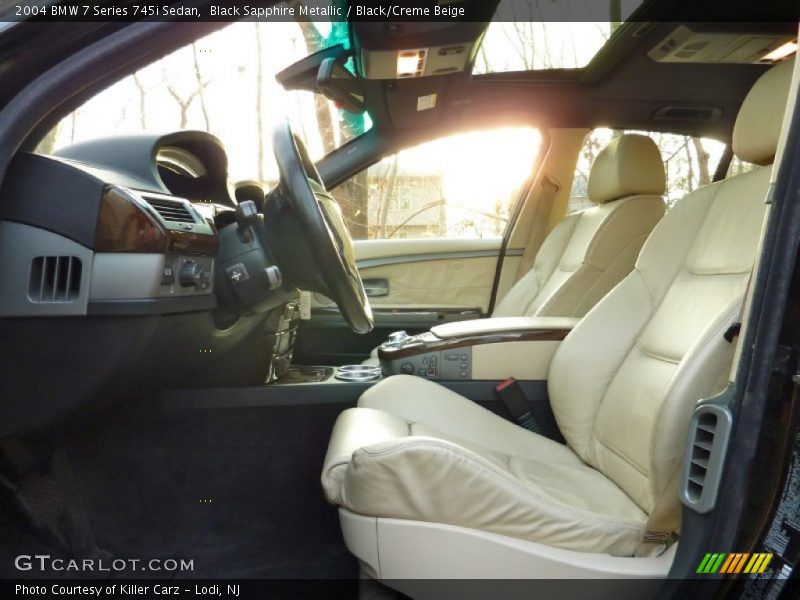  2004 7 Series 745i Sedan Black/Creme Beige Interior