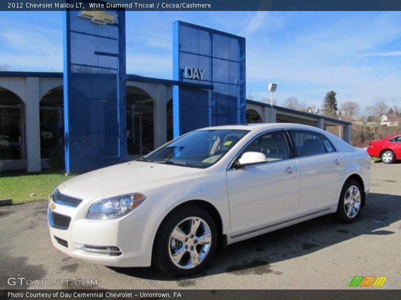 White Diamond Tricoat / Cocoa/Cashmere 2012 Chevrolet Malibu LT