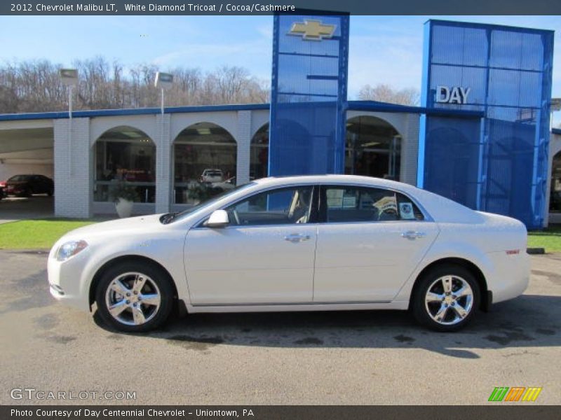 White Diamond Tricoat / Cocoa/Cashmere 2012 Chevrolet Malibu LT