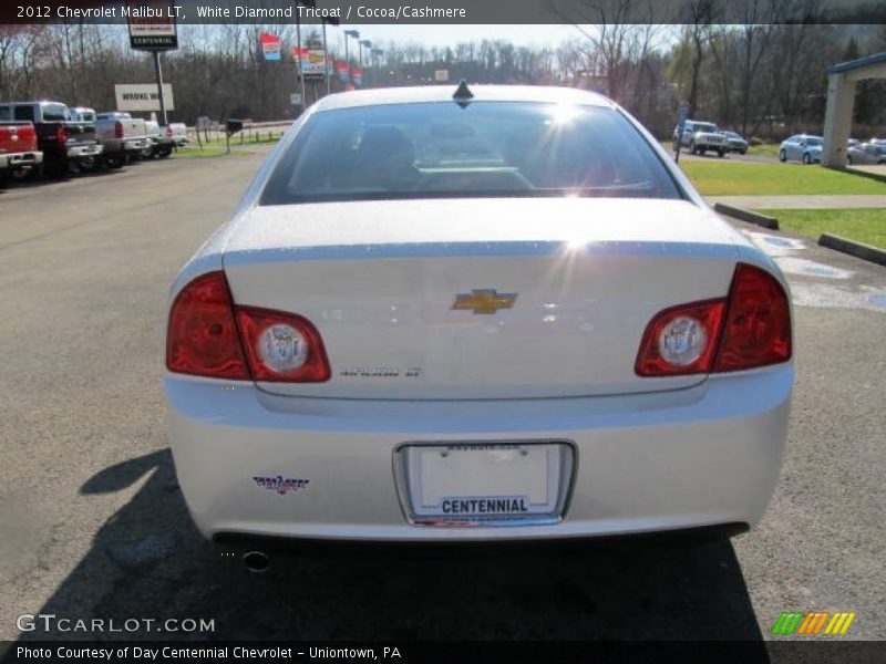 White Diamond Tricoat / Cocoa/Cashmere 2012 Chevrolet Malibu LT