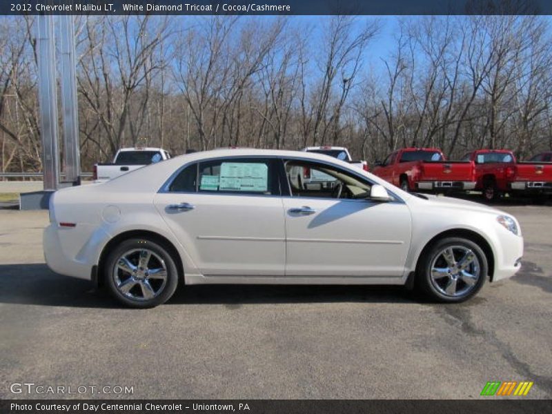 White Diamond Tricoat / Cocoa/Cashmere 2012 Chevrolet Malibu LT