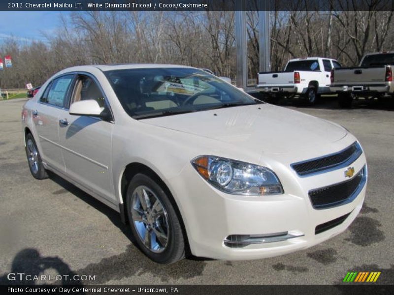 White Diamond Tricoat / Cocoa/Cashmere 2012 Chevrolet Malibu LT