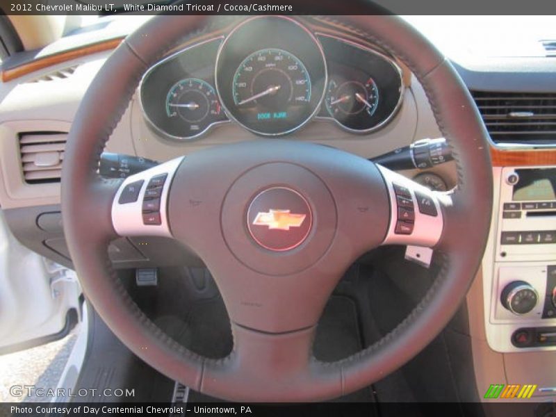 White Diamond Tricoat / Cocoa/Cashmere 2012 Chevrolet Malibu LT
