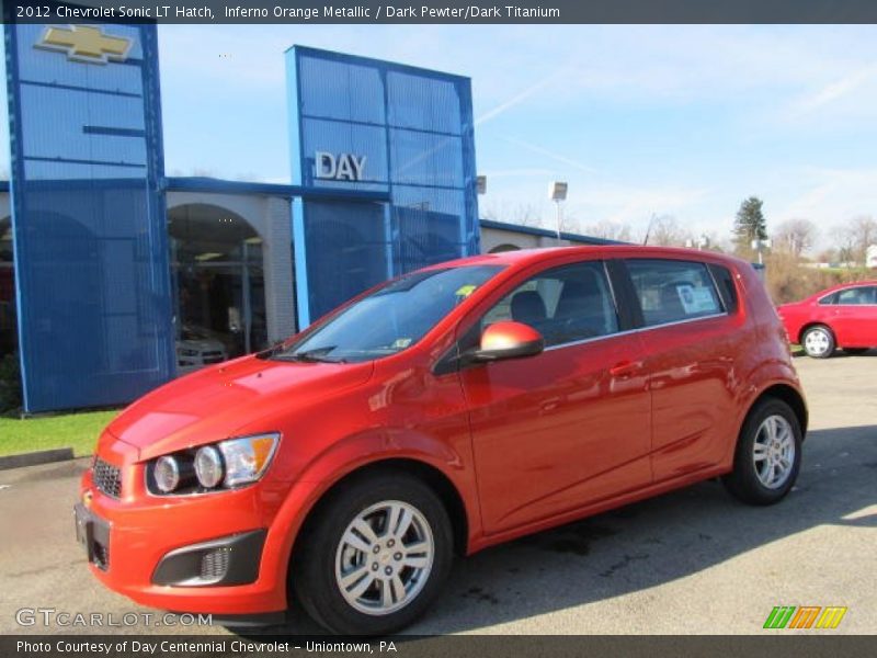 Inferno Orange Metallic / Dark Pewter/Dark Titanium 2012 Chevrolet Sonic LT Hatch