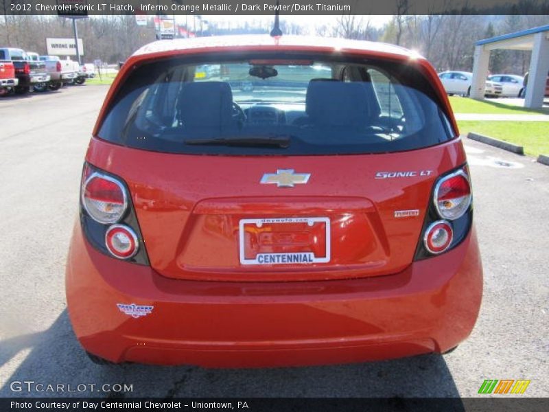 Inferno Orange Metallic / Dark Pewter/Dark Titanium 2012 Chevrolet Sonic LT Hatch