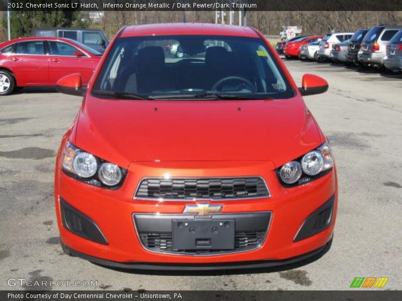 Inferno Orange Metallic / Dark Pewter/Dark Titanium 2012 Chevrolet Sonic LT Hatch