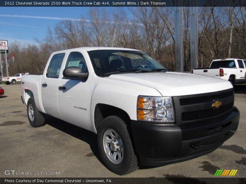 Summit White / Dark Titanium 2012 Chevrolet Silverado 1500 Work Truck Crew Cab 4x4